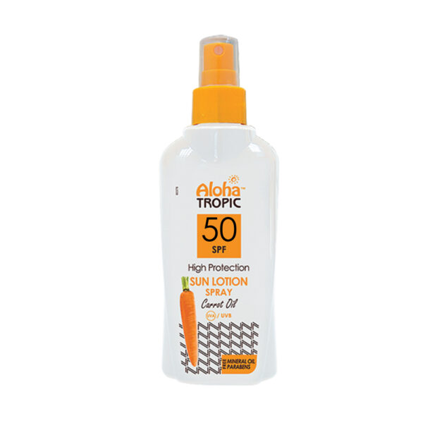 Aloha Tropic Λοσιόν Σπρέι SPF50 με Εκχύλισμα Καρότου 200ml